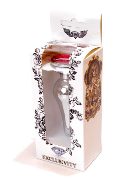 Stalowy korek analny plug do anusa kryształek 9cm B - Series HeavyFun