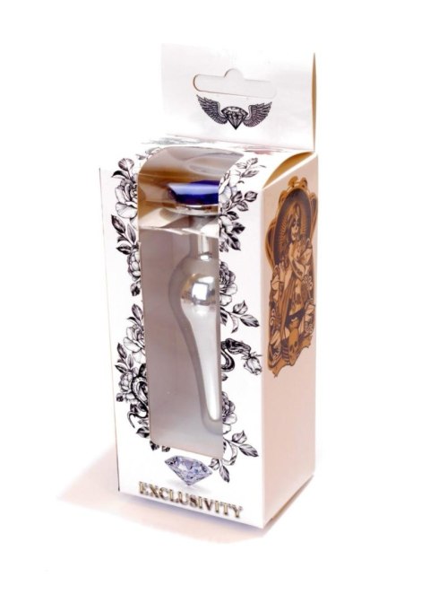 Stalowy korek analny plug do anusa kryształek 9cm B - Series HeavyFun