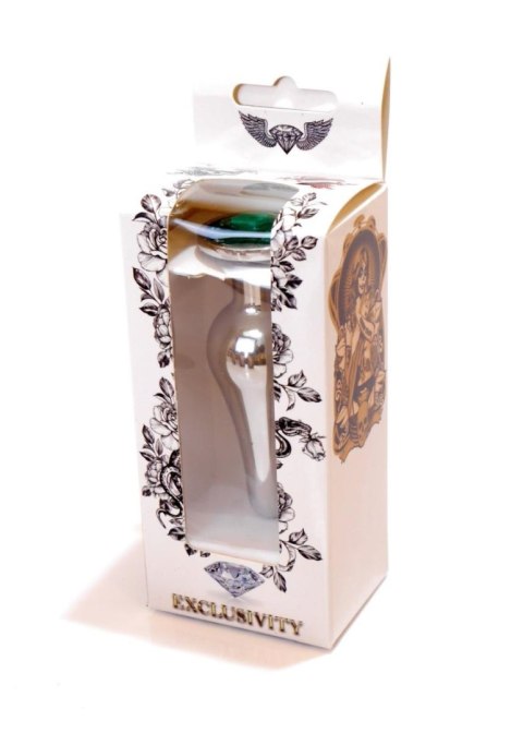 Stalowy korek analny plug do anusa kryształek 9cm B - Series HeavyFun