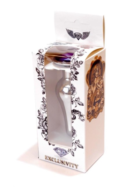 Stalowy korek analny plug do anusa kryształek 9cm B - Series HeavyFun