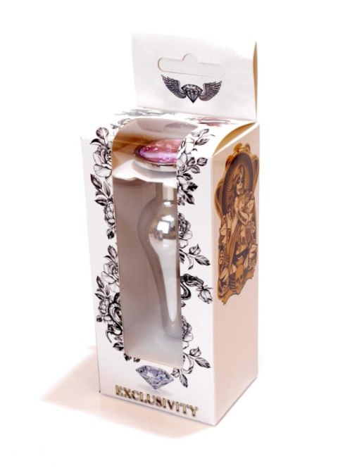 Stalowy korek analny wąski plug metal diament 9cm B - Series HeavyFun