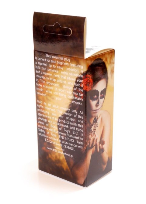 Stalowy korek analny wąski plug metal diament 9cm B - Series HeavyFun