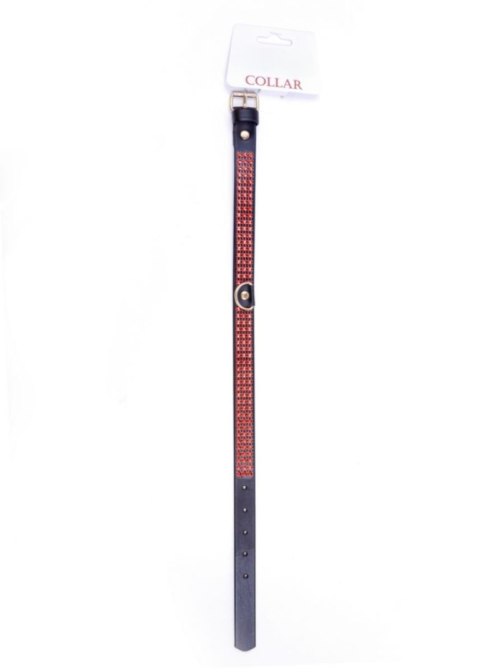 Obroża erotyczna fetysz czerwona kryształki 2 cm Fetish B - Series