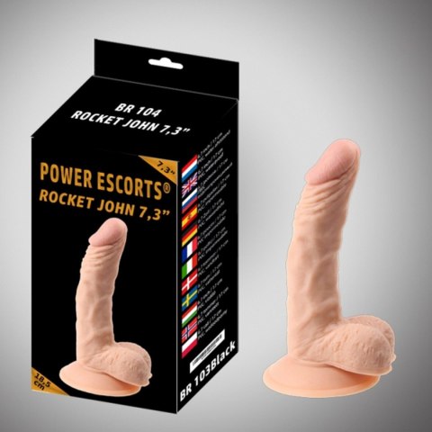 Wygięte realistyczne dildo z przyssawką penis 18cm Power Escorts