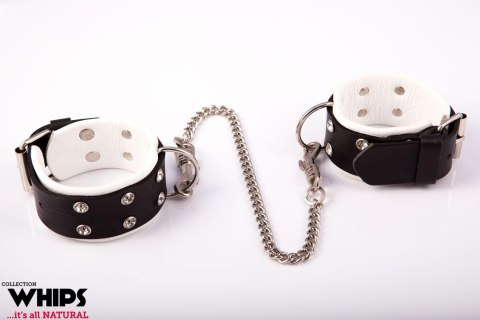 Kajdanki - Kajdanki damskie na nogi, biały Whips Collection