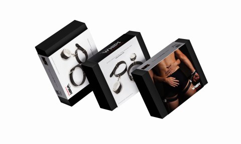 Kajdanki - Kajdanki męskie na uda, białe Whips Collection