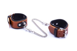 Kajdanki-WHIPS kajdanki damskie na ręce, koniakowe Whips Collection