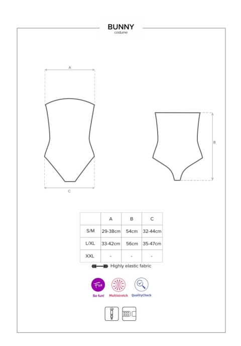 Kostium erotyczny króliczek przebranie bunny s/m Obsessive