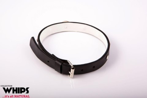 Obroża bdsm damska biała wąska skóra naturalna sex Whips Collection