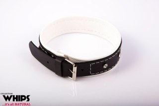 Wiązania - Obroża damska 4 cm, biała Whips Collection