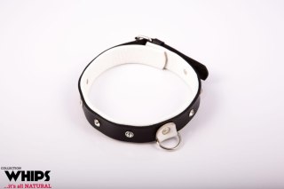 Wiązania - Obroża damska, średnia, biała Whips Collection