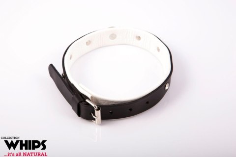 Wiązania - Obroża damska, średnia, biała Whips Collection
