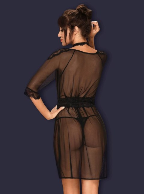 Prześwitujący peniuar sex szlafrok lucita s/m Obsessive