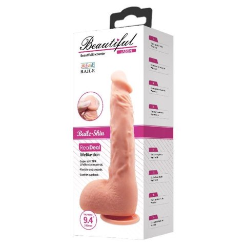 Elastyczne realistyczne dildo 24 cm żylaste skóra BAILE