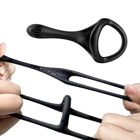 Podwójny pierścień erekcyjny z masażerem krocza B - Series Joy