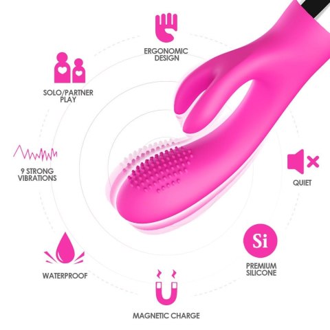 Wibrator króliczek punkt g łechtaczka 20 cm 9 tryb B - Series Joy