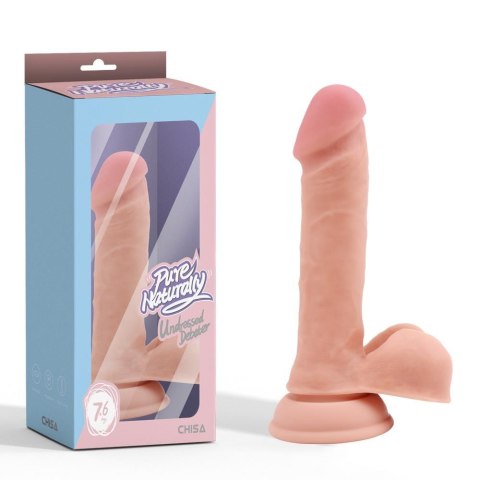 Dildo z przyssawką realistyczny penis jądra 19cm Pure Naturally