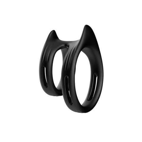 Pierścień na penisa na lepsza erekcję dwie obręcze czarny B - Series Joy