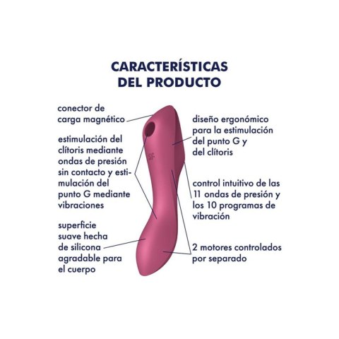 Masażer łechtaczki sex Satisfyer Curvy Trinity Satisfyer