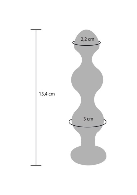 Korek analny sonda stalowa kulkowa diament 13cm TOYJOY