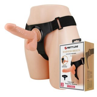 StrapOn Dildo na pasku wibrator uprząż z paskiem realistyczny wygląd Pretty Love