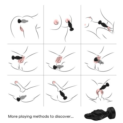 Korek analny z wibracją B-series Joy Limonster Black B - Series Joy