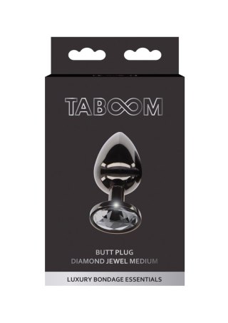 Butt Plug With Diamond Jewel M Black Taboom