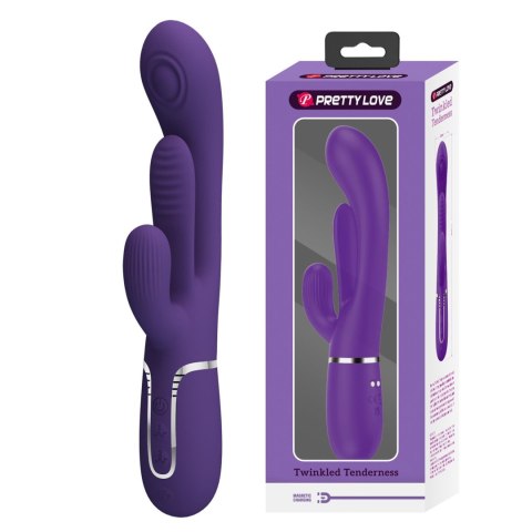 Wibrator króliczek PRETTY LOVE - Shonia Dark Purple, Twinkled Tenderness, 7 thumping functions 7 vibration functions Pretty Love