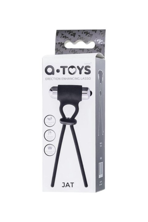 A-Toys Erection enhancing lasso Jat , black, silicone, 14cm A-Toys