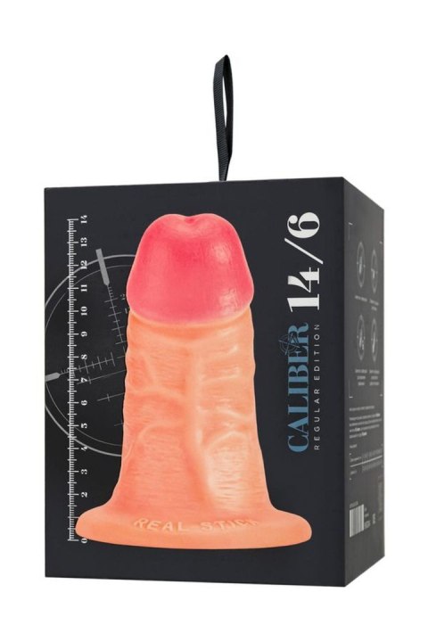 Realistic dildo Caliber 14/6 , PVC, flesh, length 14cm, diameter 6cm Caliber by RealStick