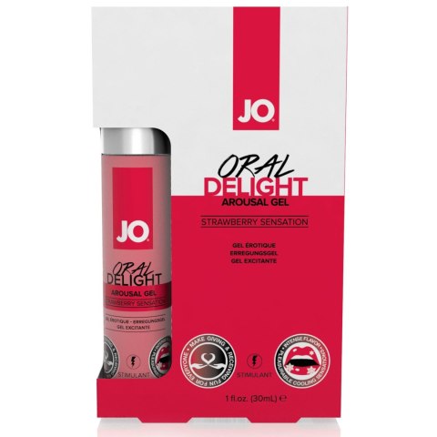 Żel do seksu oralnego- System JO - Oral Delight Arousal Gel Strawberry Sensation 30 ml JO