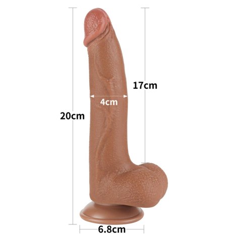 8.5'' Sliding Skin Dual Layer Dong Brown Lovetoy