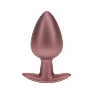 Smooth Silicone Anal Plug - Large - 3.5" / 8,9 cm - Rose Gold Ouch!