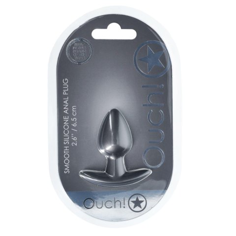 Smooth Silicone Anal Plug - Small - 2.6 / 6,5 cm - Gunmetal Ouch!