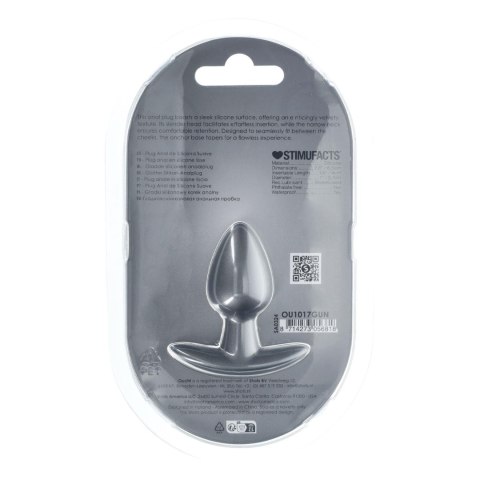 Smooth Silicone Anal Plug - Small - 2.6 / 6,5 cm - Gunmetal Ouch!