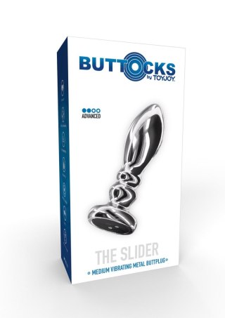 Buttplug Vibr. Ribbed Medium Silver TOYJOY
