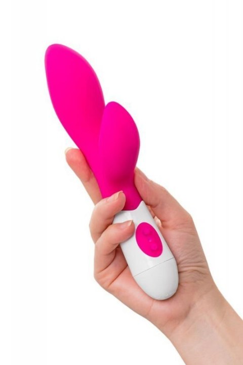 A-TOYS, Vibrator Lilu with Clitoral Stimulator, Silicone, Pink, 20 cm, 10 speeds, 2xAAA Boss of toys