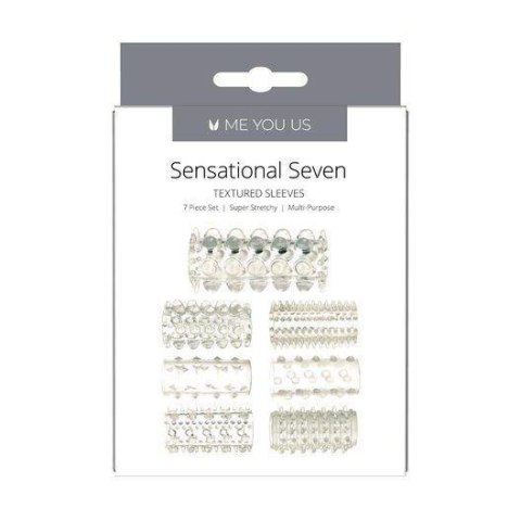 Stymulator- Me you Us Sensual Seven Textured Sleeves Transparent Small Boss of toys