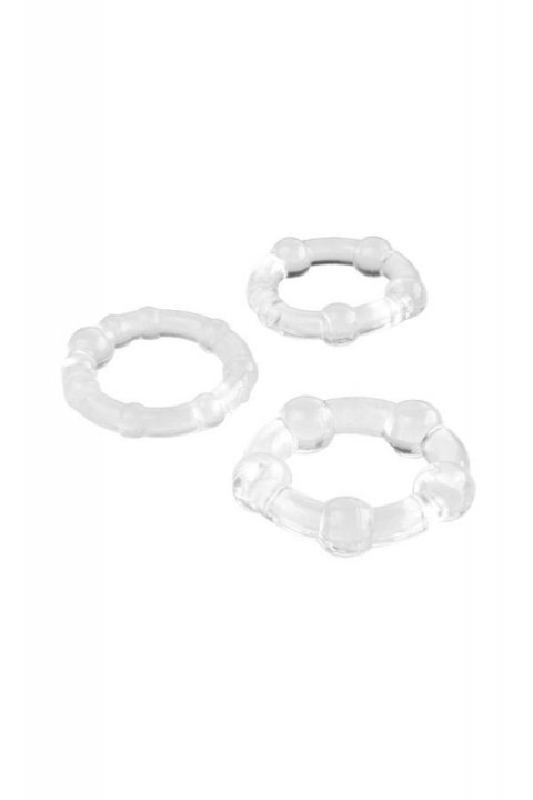 A-TOYS, Cockrings set, 3 pcs.TPE,Transparent, O 3,5 / 3/2 cm Boss of toys