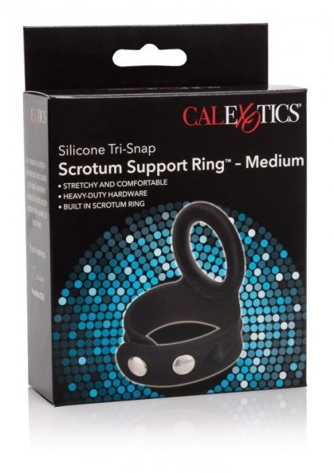 3-Snap Scrotum Ring - Medium Black Boss of toys