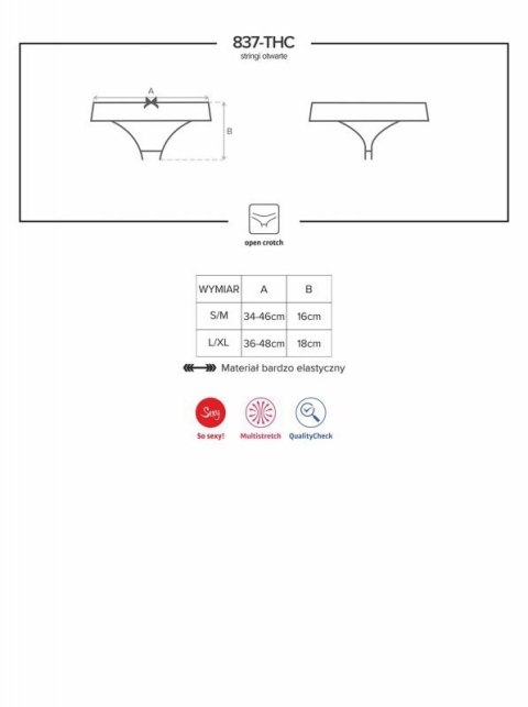 Bielizna-837-THC-1 stringi otwarte L/XL Boss of toys