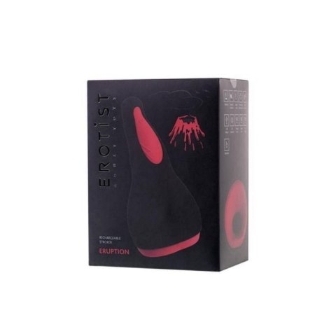 EROTIST Eruption; Rechargeable masturbator, Silicone, Black, 18.5 cm. Boss of toys