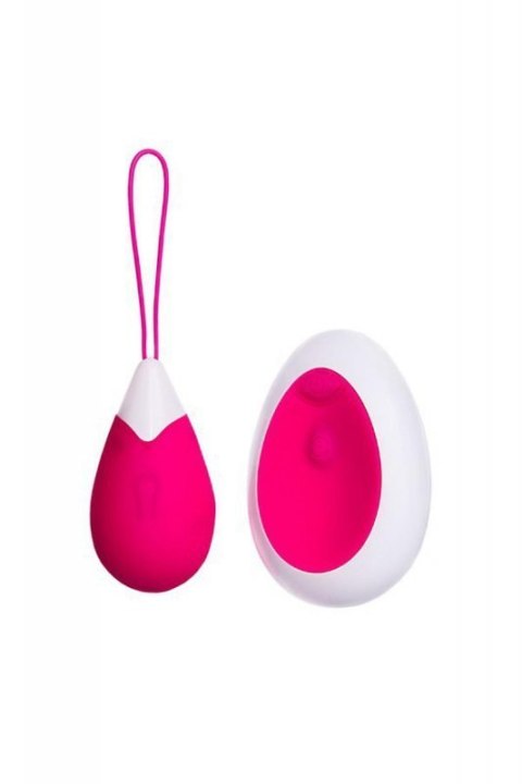 A-TOYS, Vibrating egg with remote control, silicone, pink and white, 12 cm Boss of toys