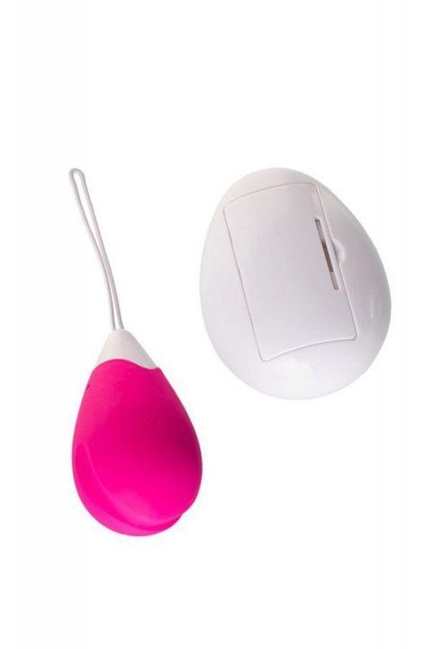 A-TOYS, Vibrating egg with remote control, silicone, pink and white, 12 cm Boss of toys