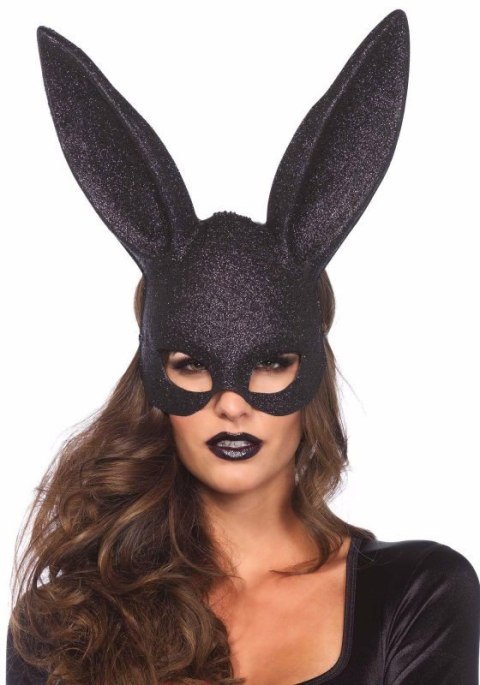 Glitter Masquerade Rabbit Mask Black Boss of toys
