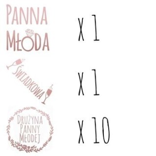 Gry - Zestaw 12 ZŁOTYCH tatuaży na wieczór panieński Boss of toys