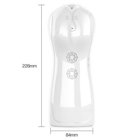 Masturbator - B - Series - Vibrating and Flashing Masturbation Cup USB 7+7 Function / Talk Mode (White) Boss of toys
