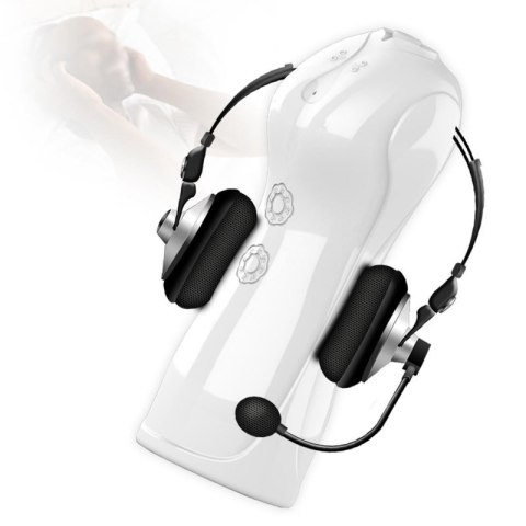 Masturbator - B - Series - Vibrating and Flashing Masturbation Cup USB 7+7 Function / Talk Mode (White) Boss of toys