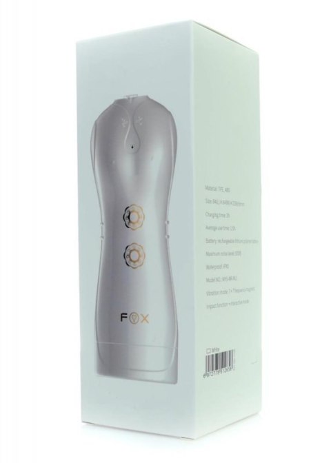 Masturbator - B - Series - Vibrating and Flashing Masturbation Cup USB 7+7 Function / Talk Mode (White) Boss of toys