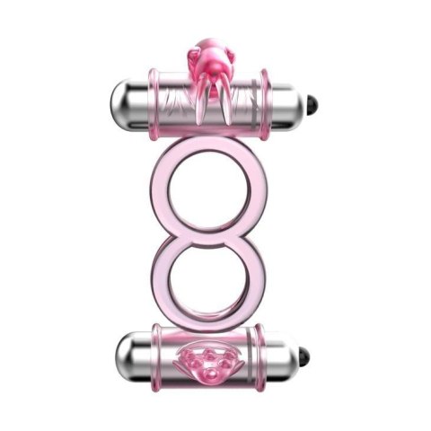 BAILE - BUNNY SNUGGLES COCK CLIT RING, 10 vibration functions Boss of toys